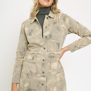 MYSTREE TIERED LONG TRUCKER JACKET